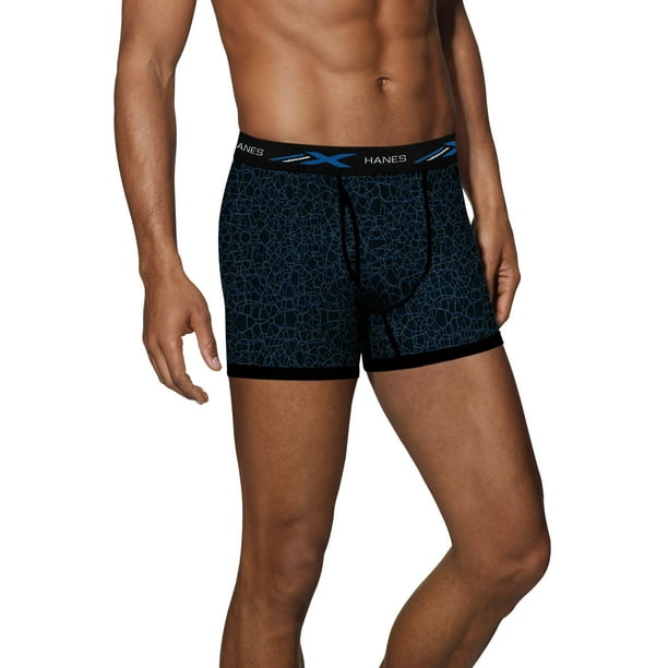 X-Future Mens Underwear 4-Pack Breathable Cotton Stretch Boxer Brief 